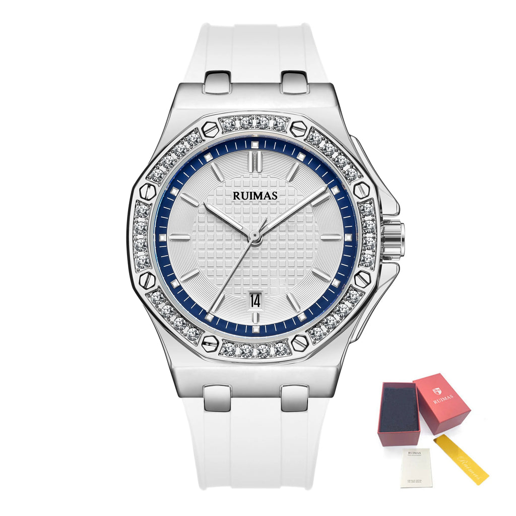RUIMAS | Montre Femme Quartz | Diamant & Grand Cadran | Élégante