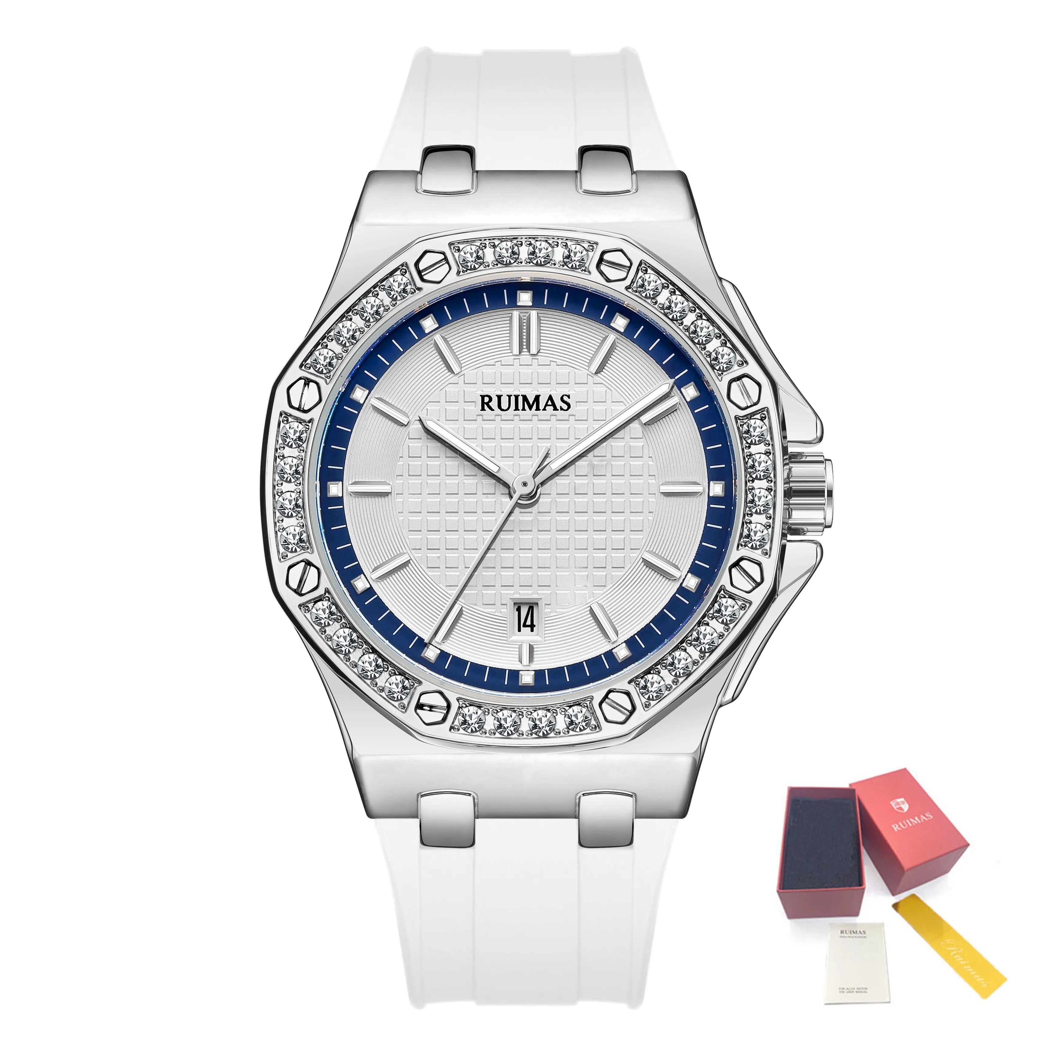 RUIMAS | Montre Femme Quartz | Diamant & Grand Cadran | Élégante