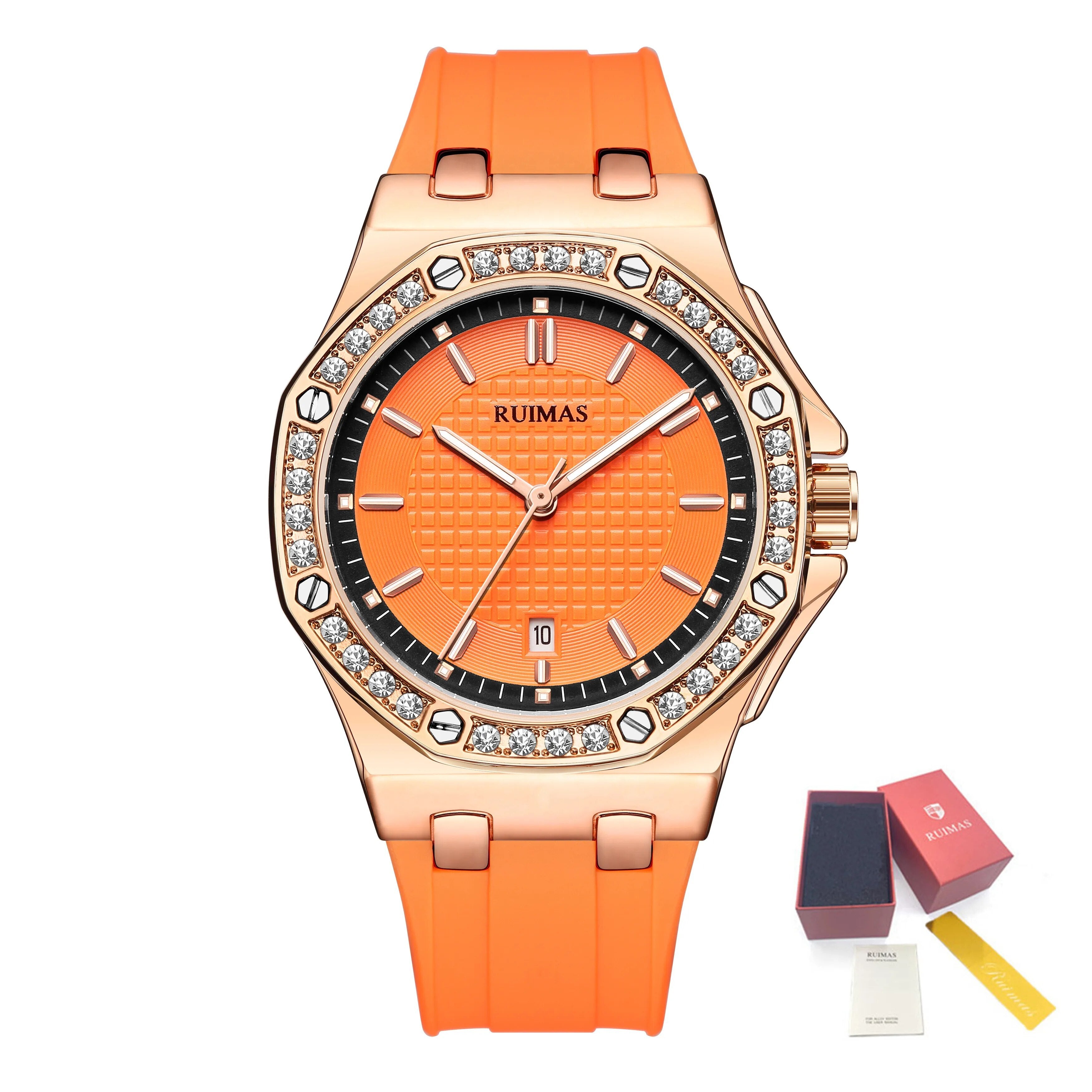 RUIMAS | Montre Femme Quartz | Diamant & Grand Cadran | Élégante