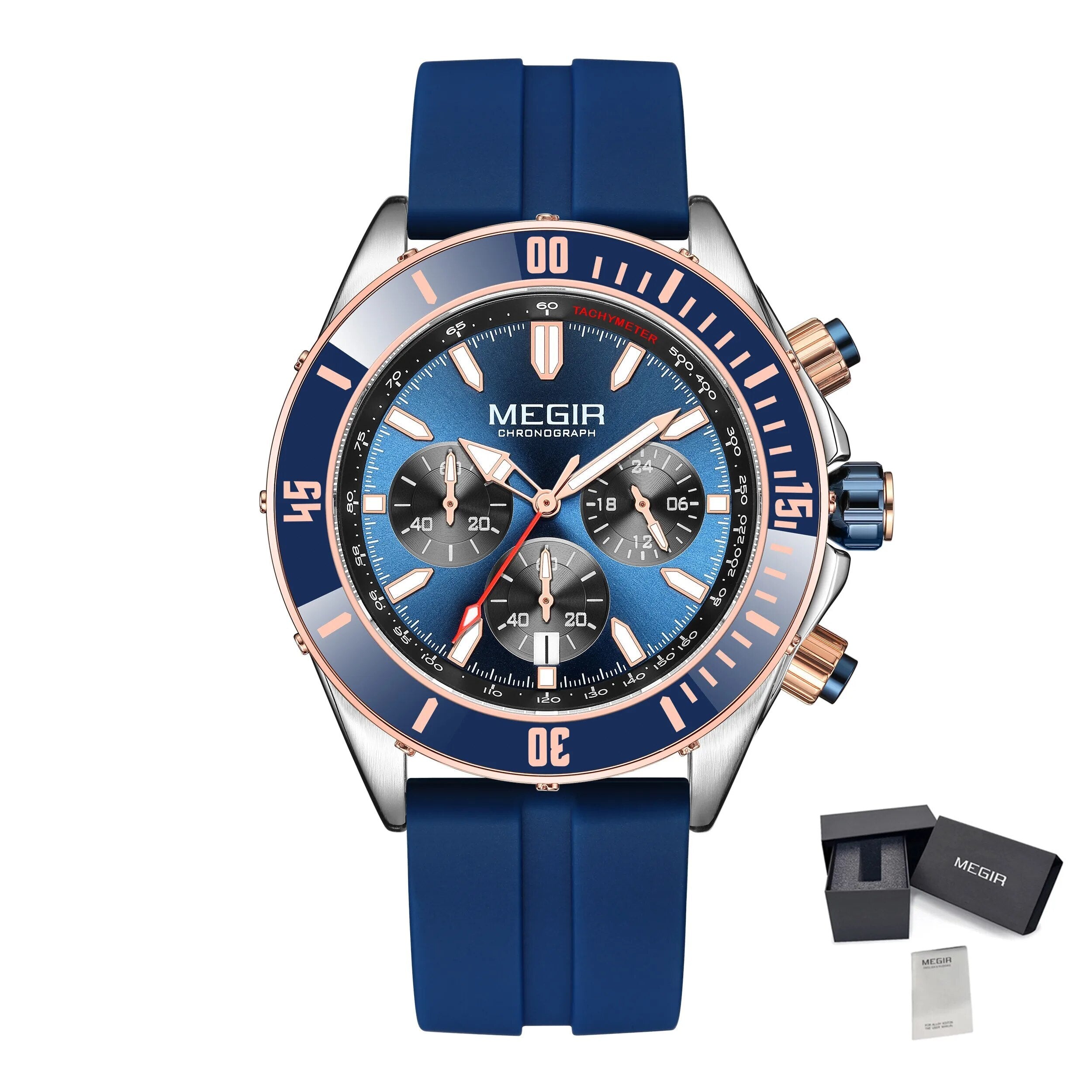 MEGIR | Montre Homme Quartz Militaire | Chronographe | Étanche