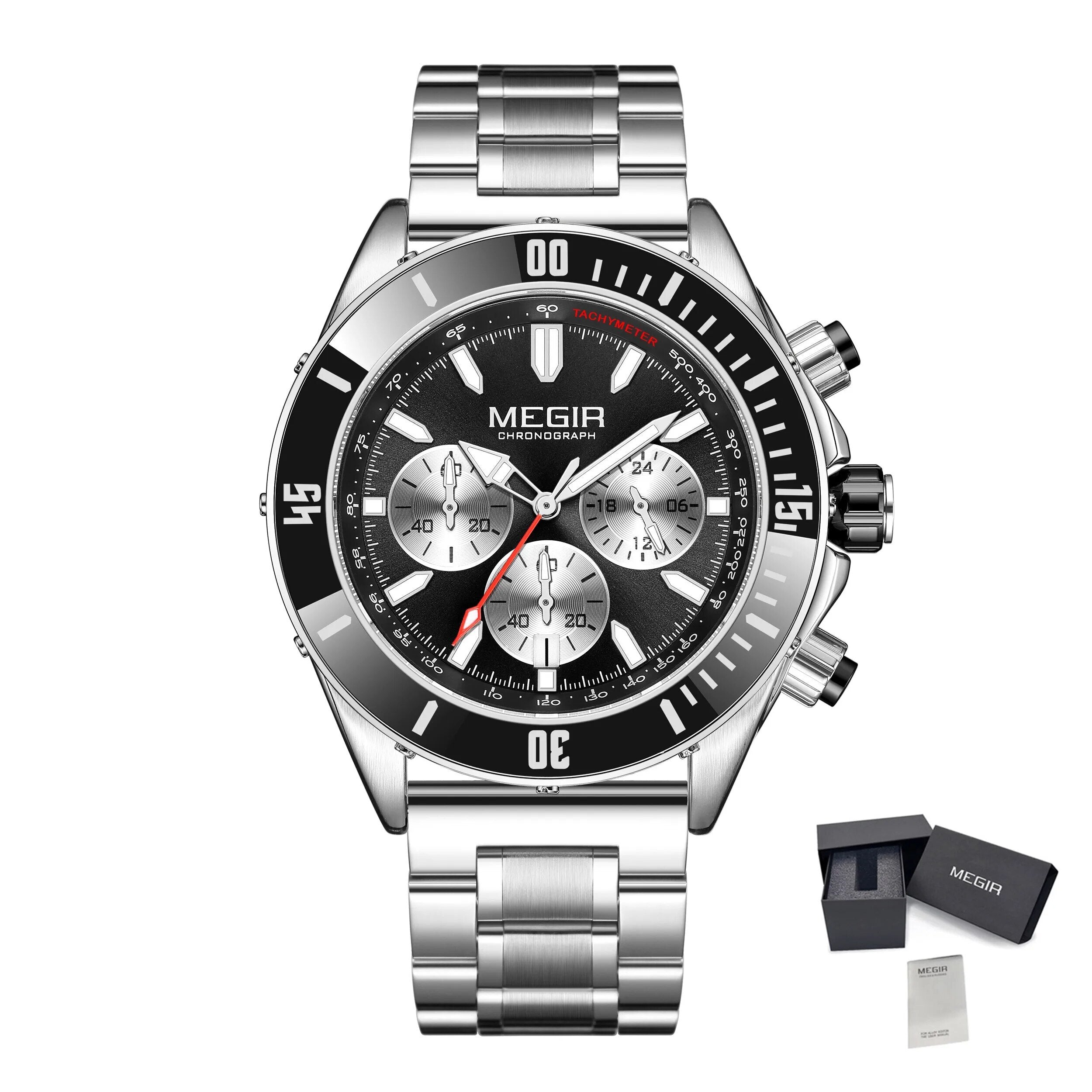 MEGIR | Montre Homme Quartz Militaire | Chronographe | Étanche