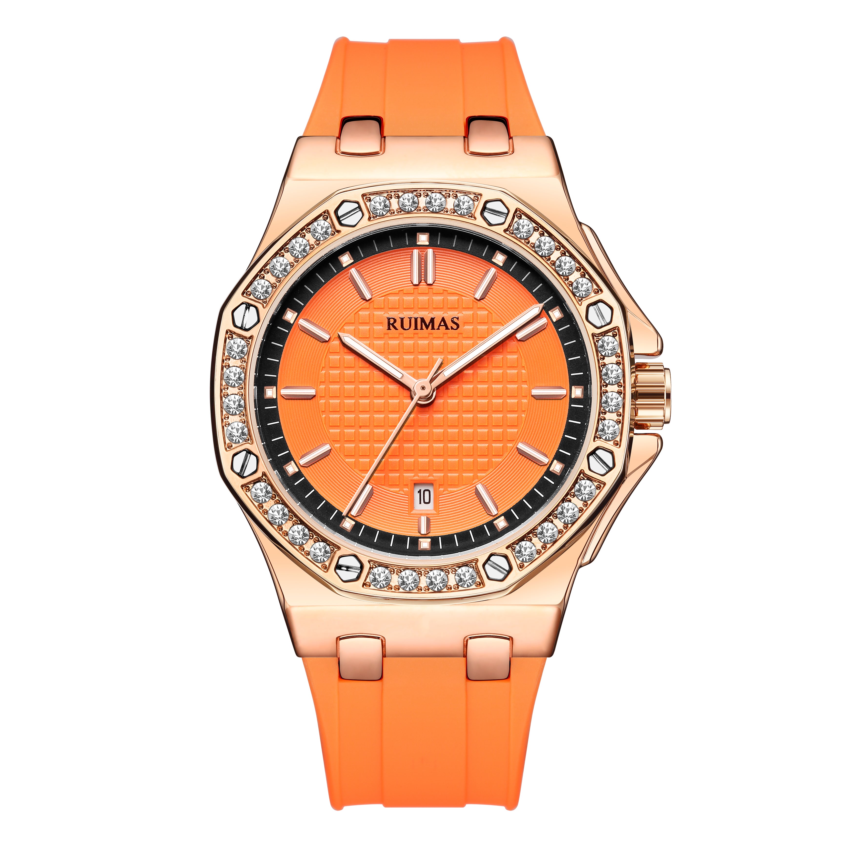 RUIMAS | Montre Femme Quartz | Diamant & Grand Cadran | Élégante