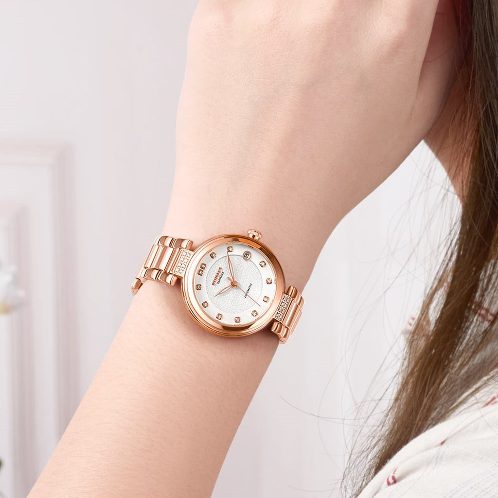 RUIMAS | Montre Femme Automatique | Acier Inoxydable | Étanche