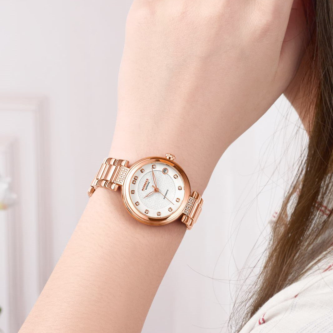RUIMAS | Montre Femme Automatique | Acier Inoxydable | Étanche