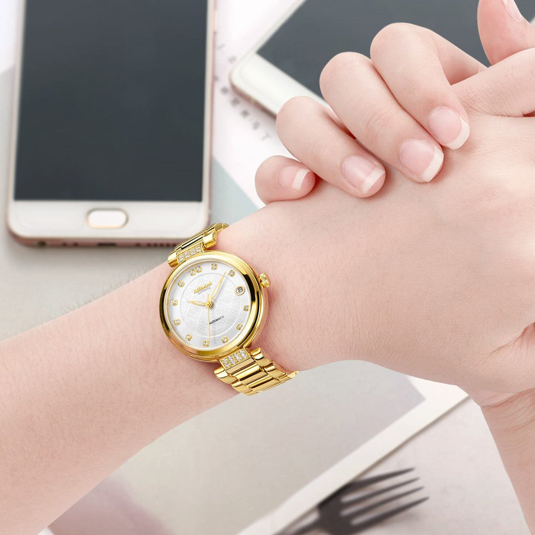 RUIMAS | Montre Femme Automatique | Acier Inoxydable | Étanche