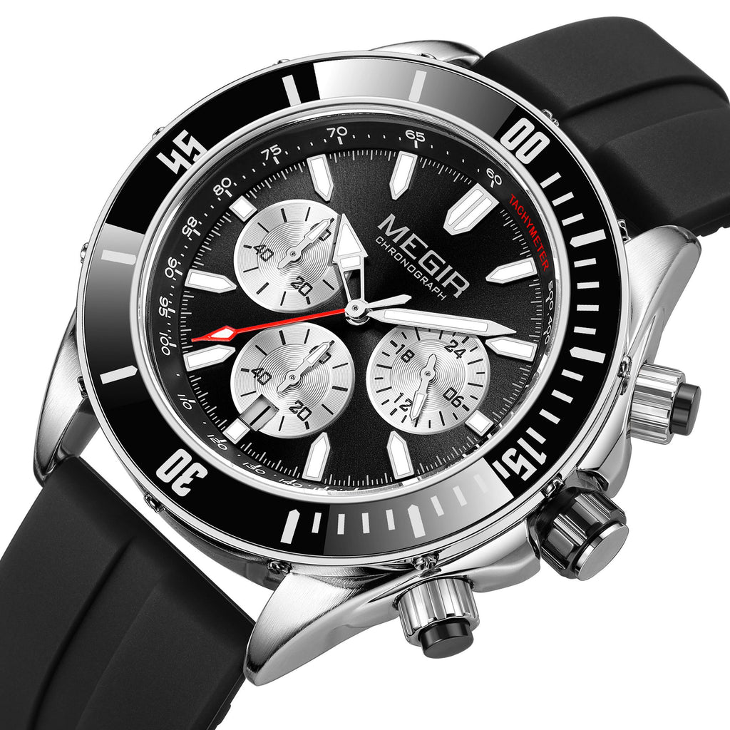 MEGIR | Montre Homme Quartz Militaire | Chronographe | Étanche