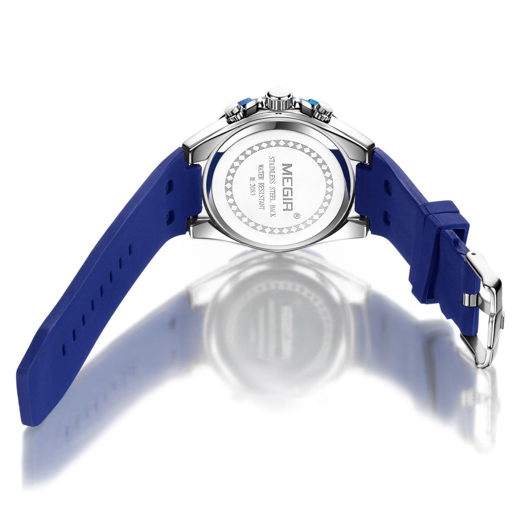 MEGIR | Montre Homme Sport Militaire | Chronographe | Silicone