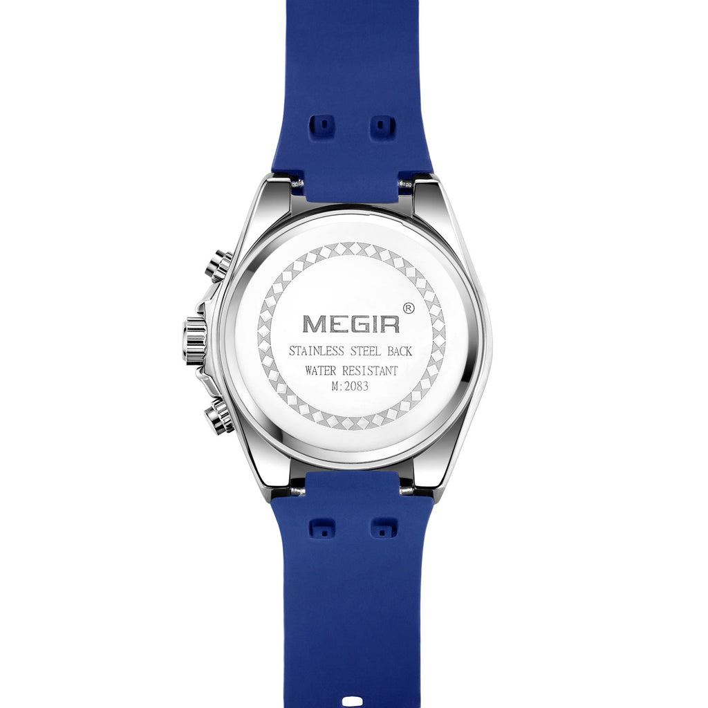 MEGIR | Montre Homme Sport Militaire | Chronographe | Silicone