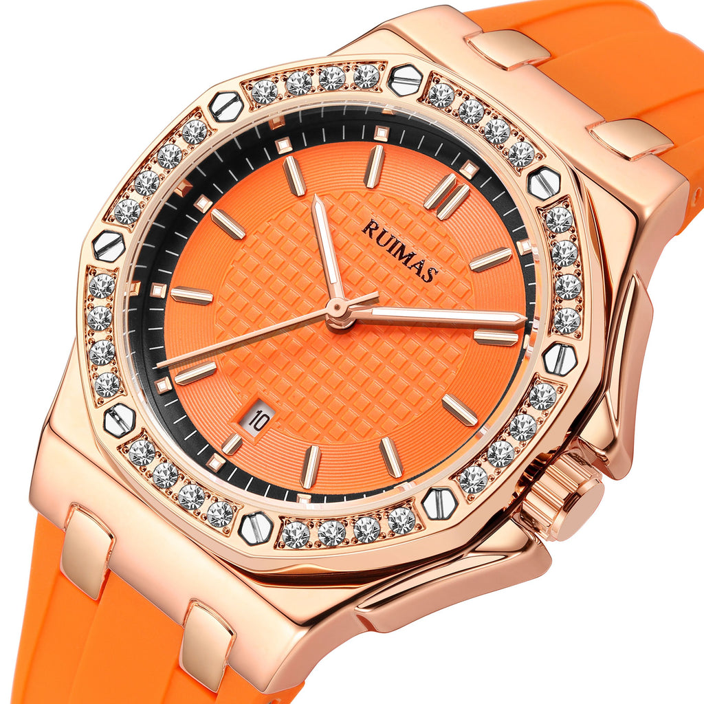 RUIMAS | Montre Femme Quartz | Diamant & Grand Cadran | Élégante