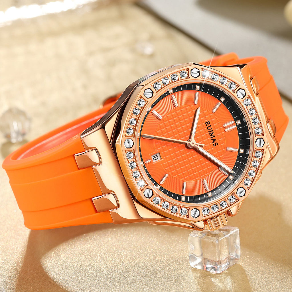 RUIMAS | Montre Femme Quartz | Diamant & Grand Cadran | Élégante