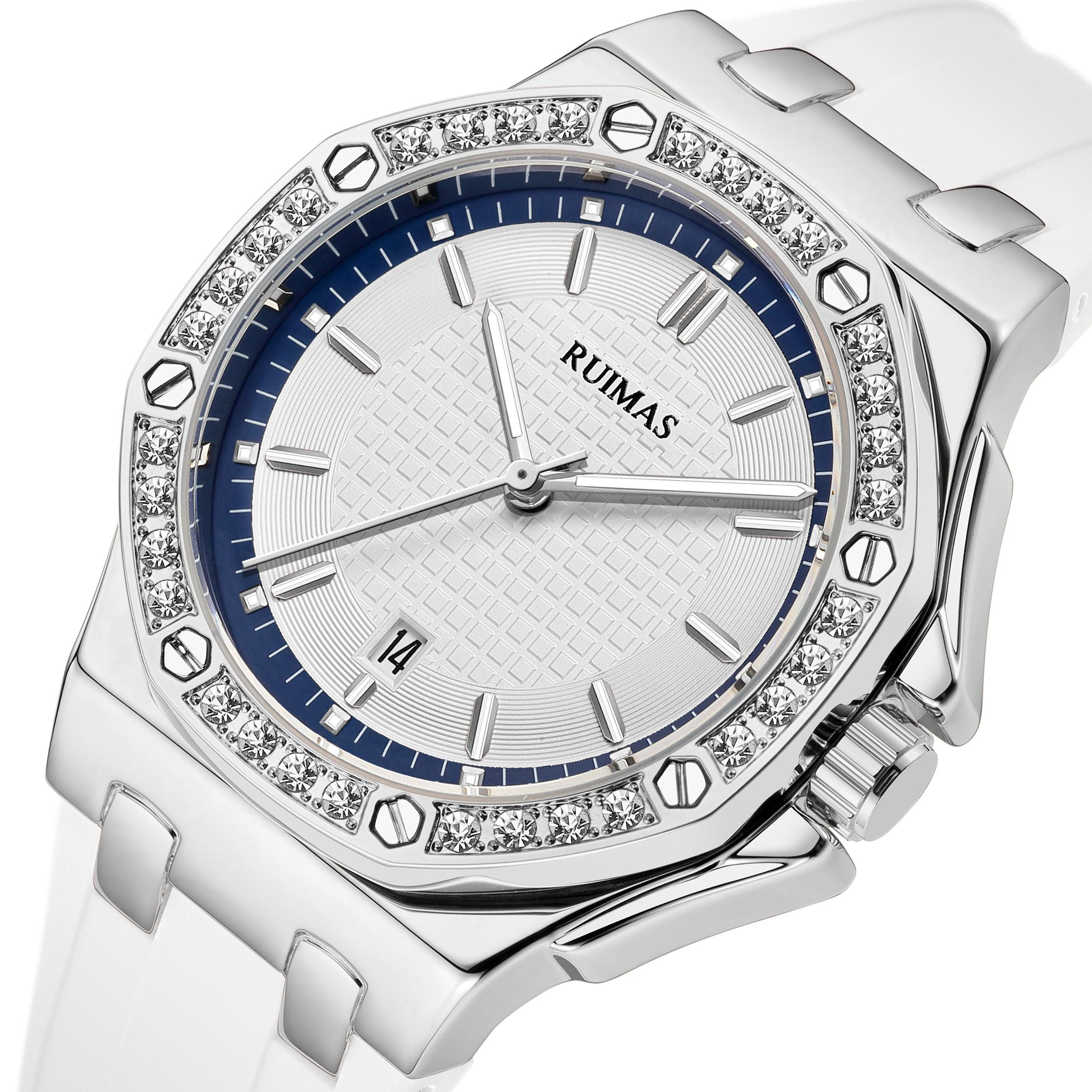 RUIMAS | Montre Femme Quartz | Diamant & Grand Cadran | Élégante