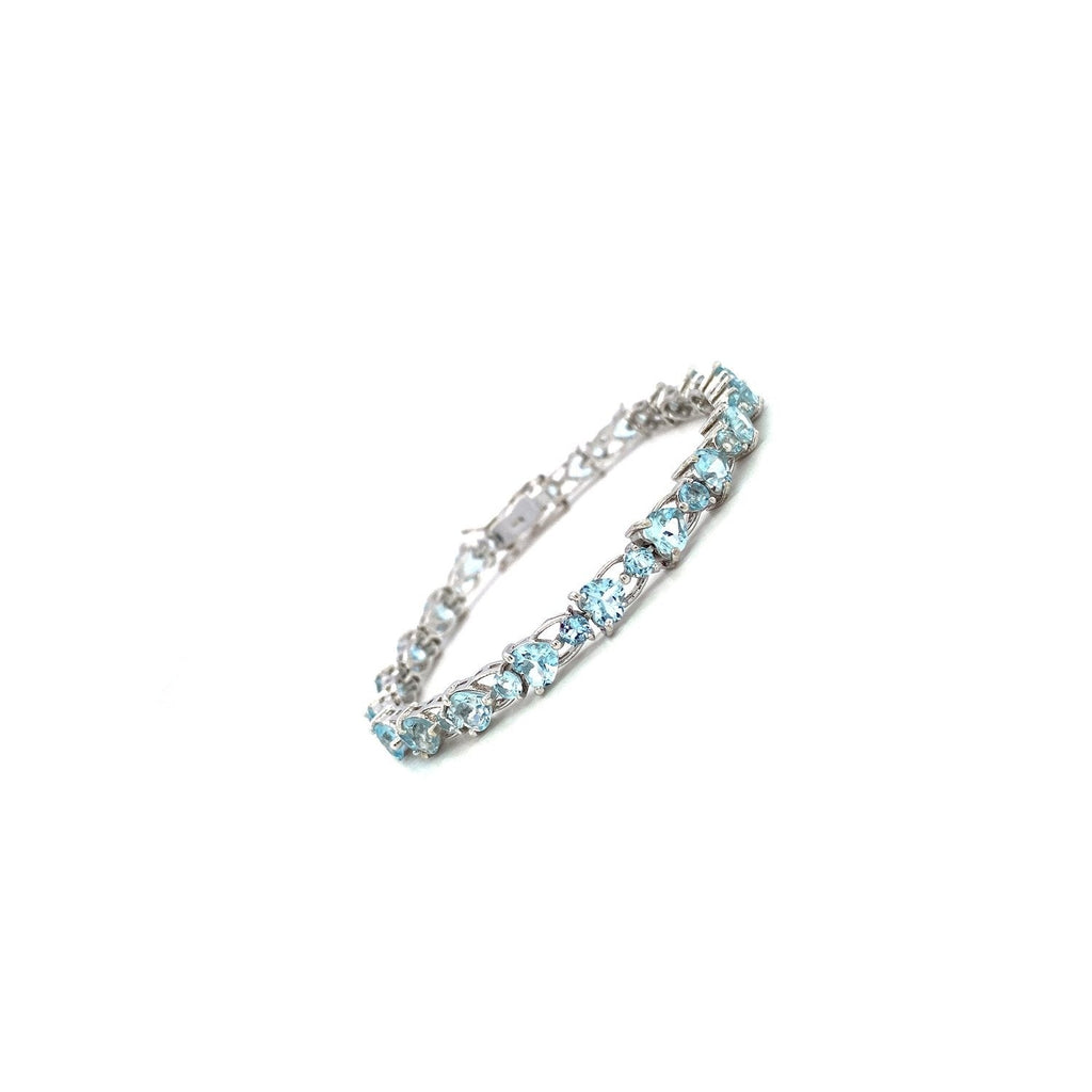 Bracelet Femme | Aigue-Marine & Argent Sterling 925 | Modèle 4
