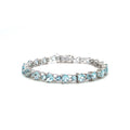 Bracelet Femme | Aigue-Marine & Argent Sterling 925 | Modèle 4