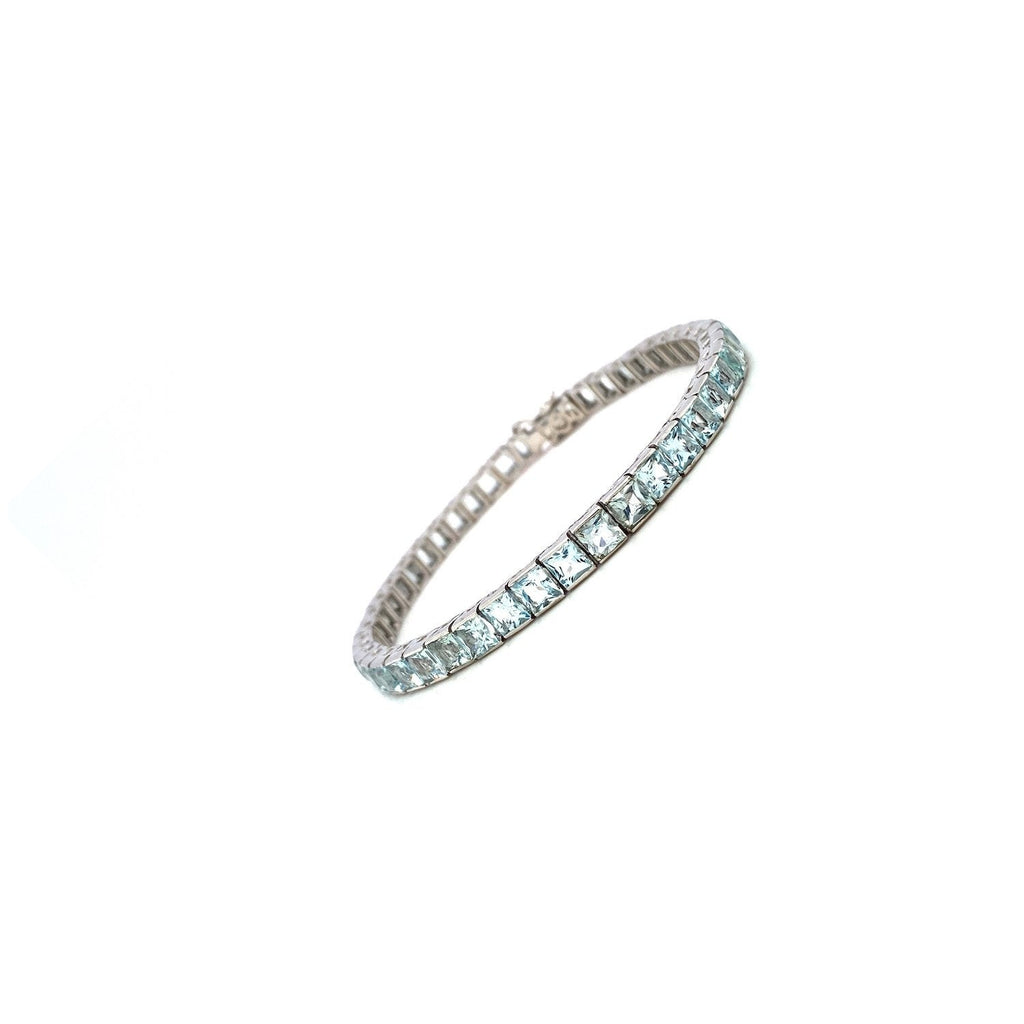Bracelet Femme | Aigue-Marine & Argent Sterling 925 | Modèle 3
