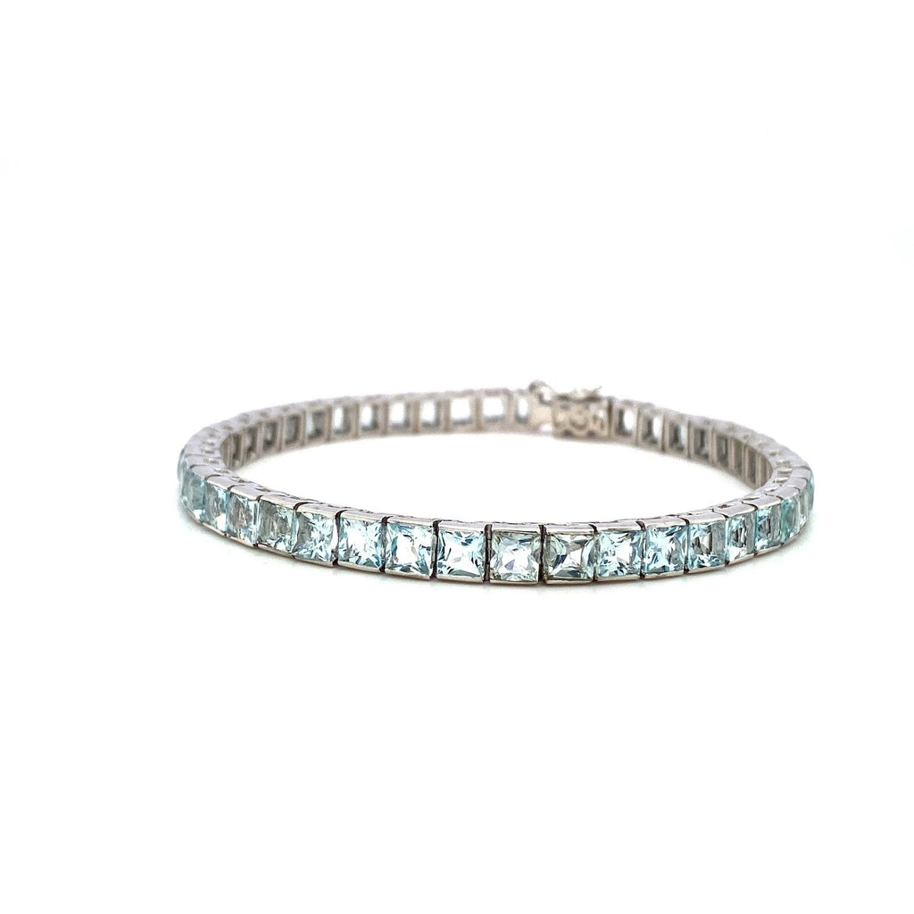 Bracelet Femme | Aigue-Marine & Argent Sterling 925 | Modèle 3