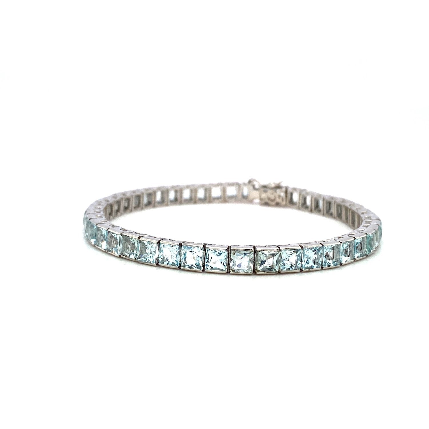 Bracelet Femme | Aigue-Marine & Argent Sterling 925 | Modèle 3
