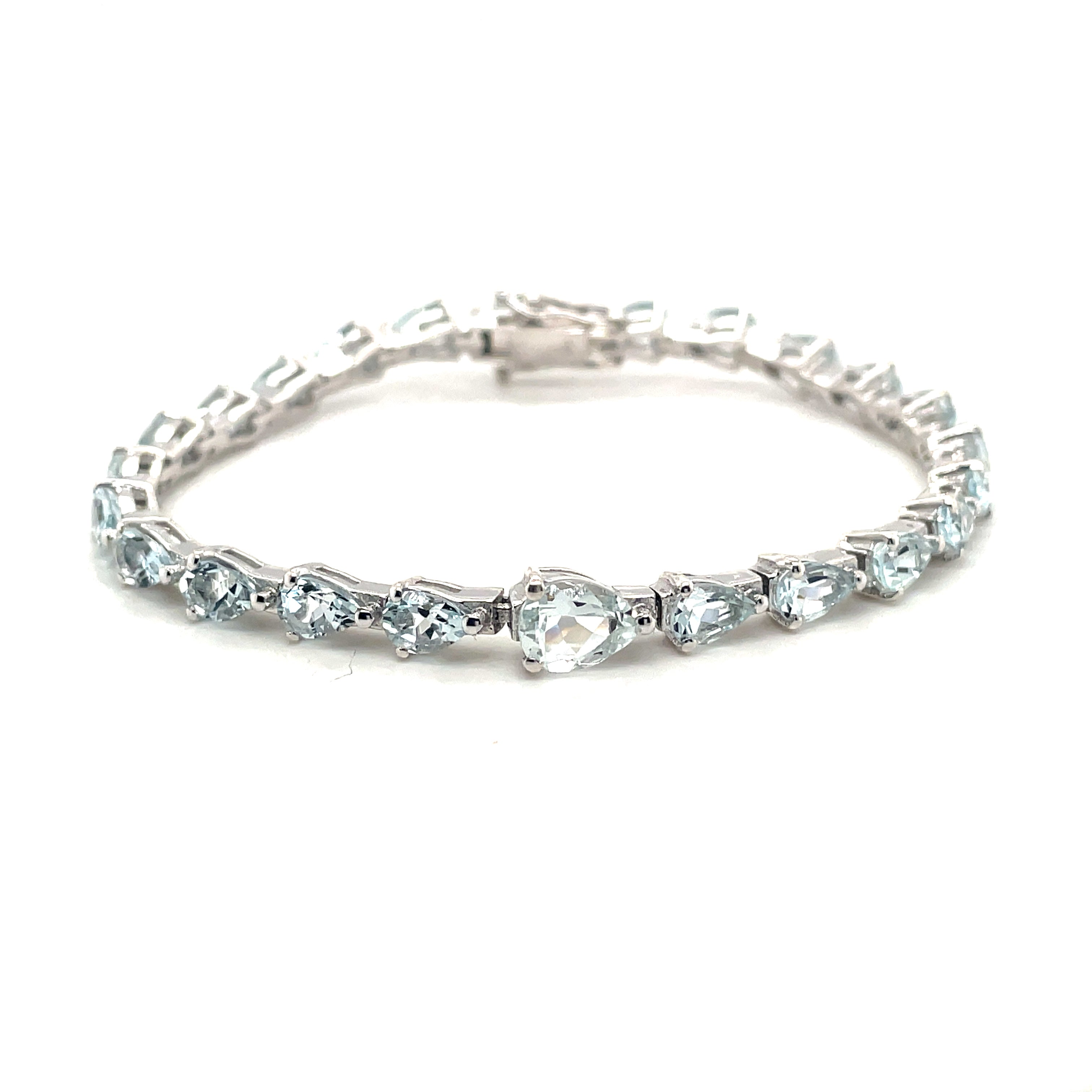 Bracelet Femme | Aigue-Marine & Argent Sterling 925