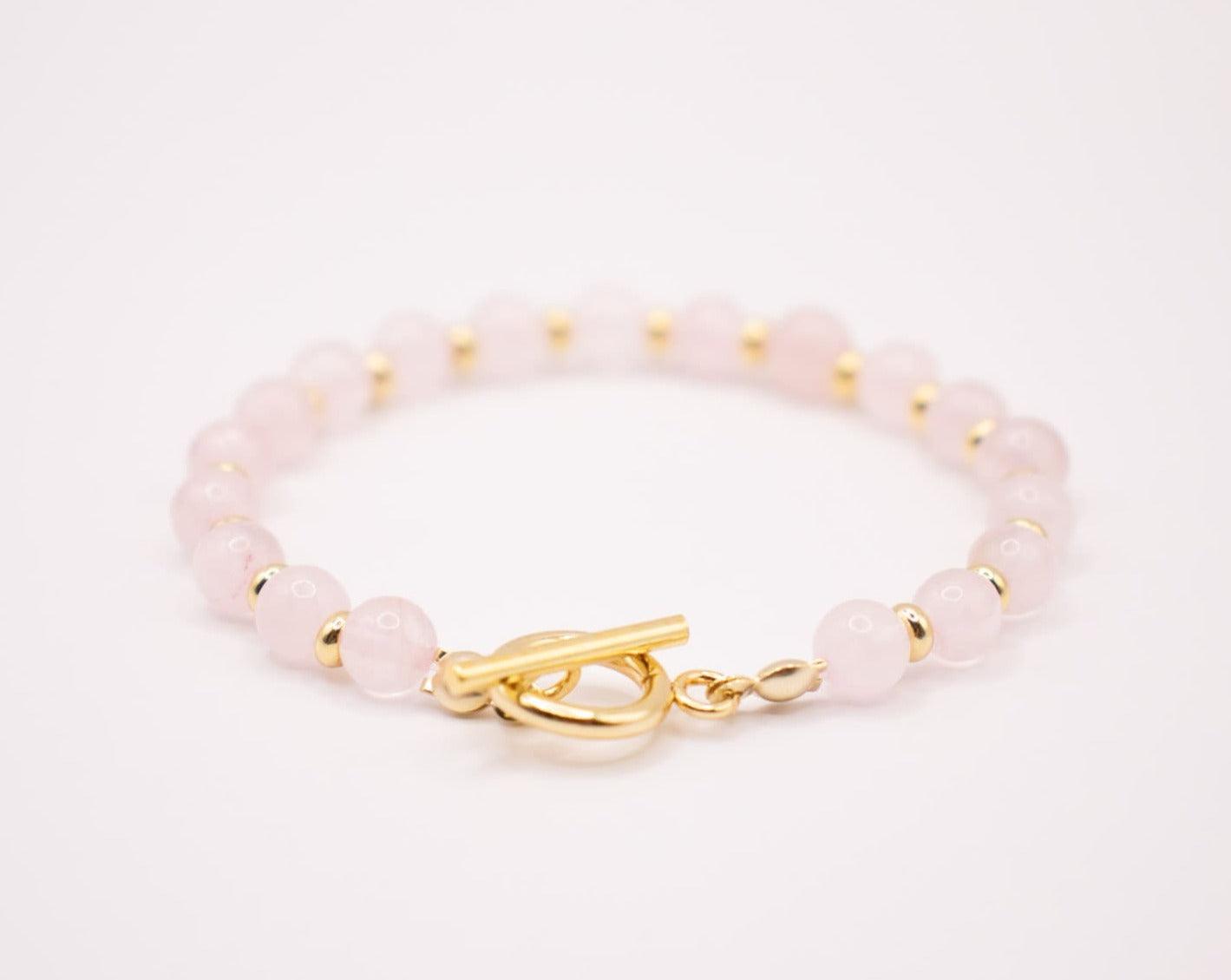 CIRCÉ | Bracelet Femme Quartz Rose | Acier Doré 18K