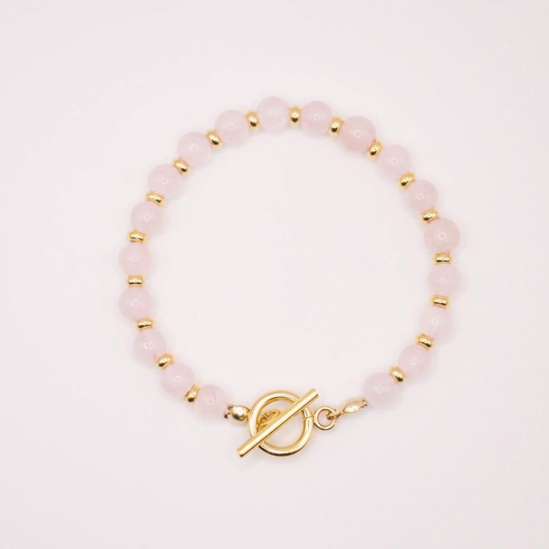 CIRCÉ | Bracelet Femme Quartz Rose | Acier Doré 18K